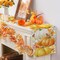 Pumpkin Table Runner 13x72 Inch – Orange Pumpkin, Flowers & Leaves, Autumn Thanksgiving Harvest Table Decor for Kitchen, Dining, Holiday & Party (Pumpkin)